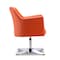 Manhattan Comfort Pelo Adjustable Height Swivel Accent Chair in Orange and Polished Chrome AC030-OR - alternate 3